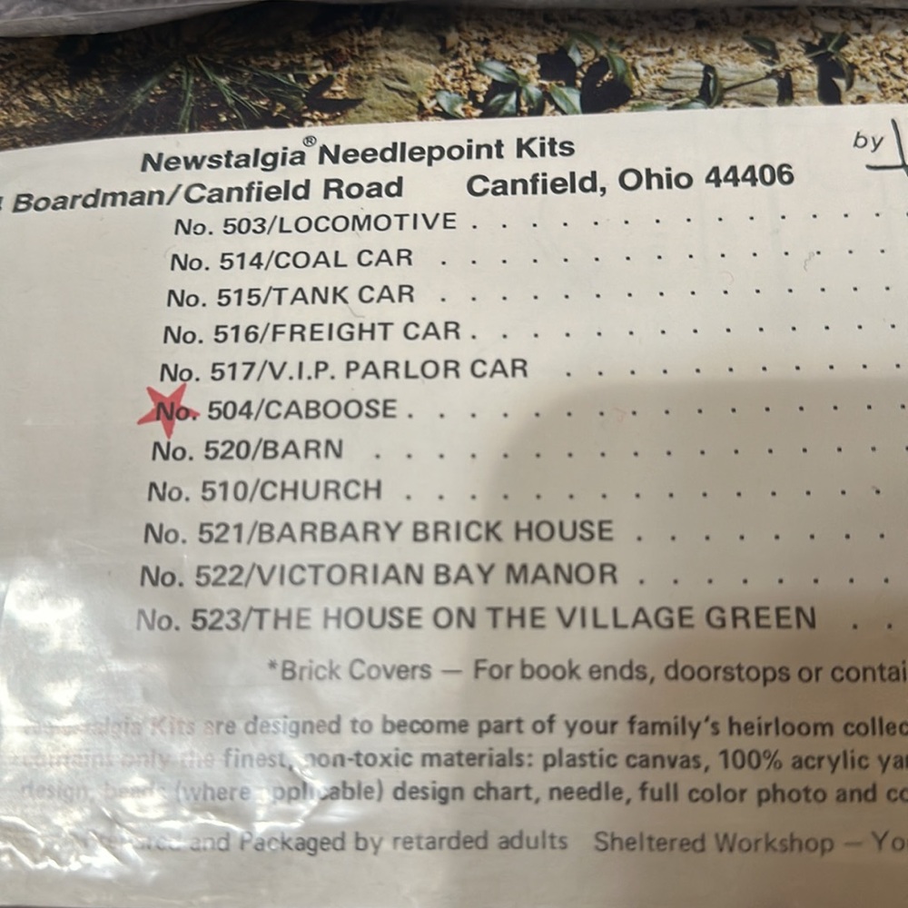 Newstalgia Needlepoint Kits Locomotive/Freight Car/Coal Car/Caboose-Bundle1980’s - Picture 4 of 10